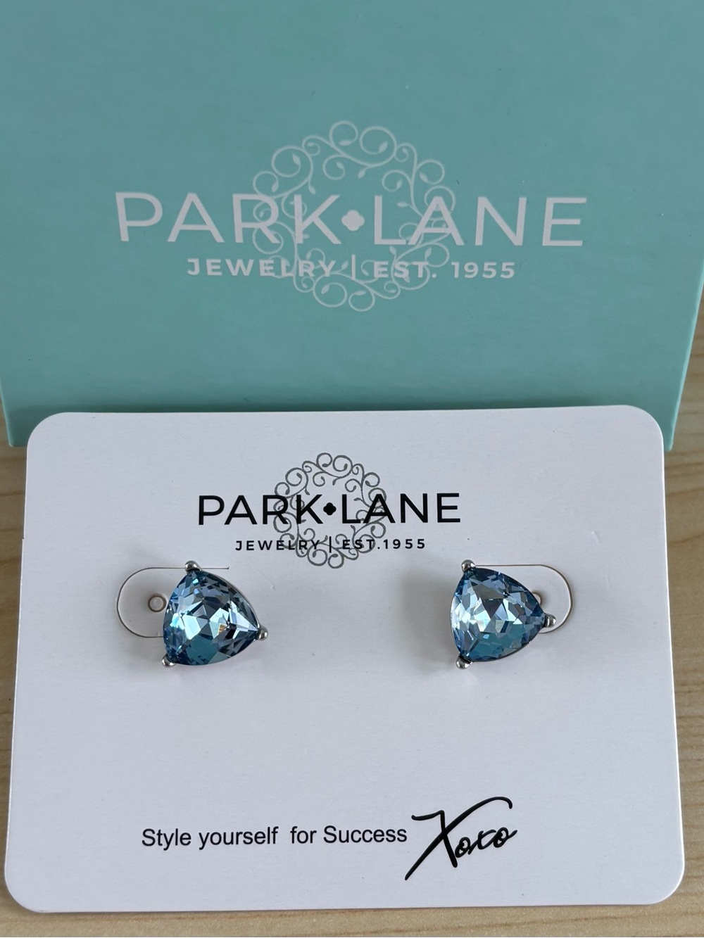 Park Lane Bonnet Earrings Sky Blue Silver